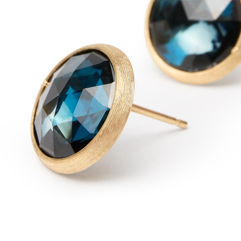 Marco Bicego Jaipur London Blue Topaz Large Stud Earrings