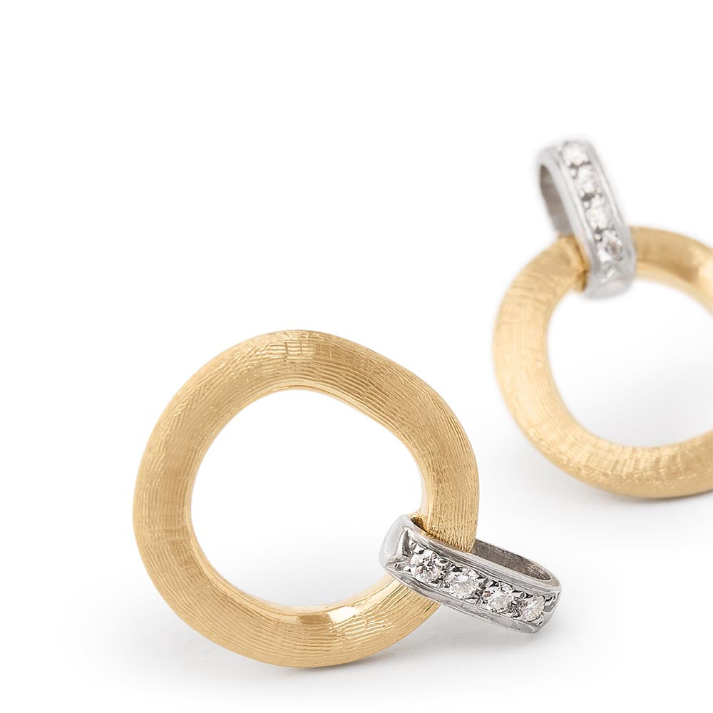 Marco Bicego Jaipur Diamond Drop Stud Earrings