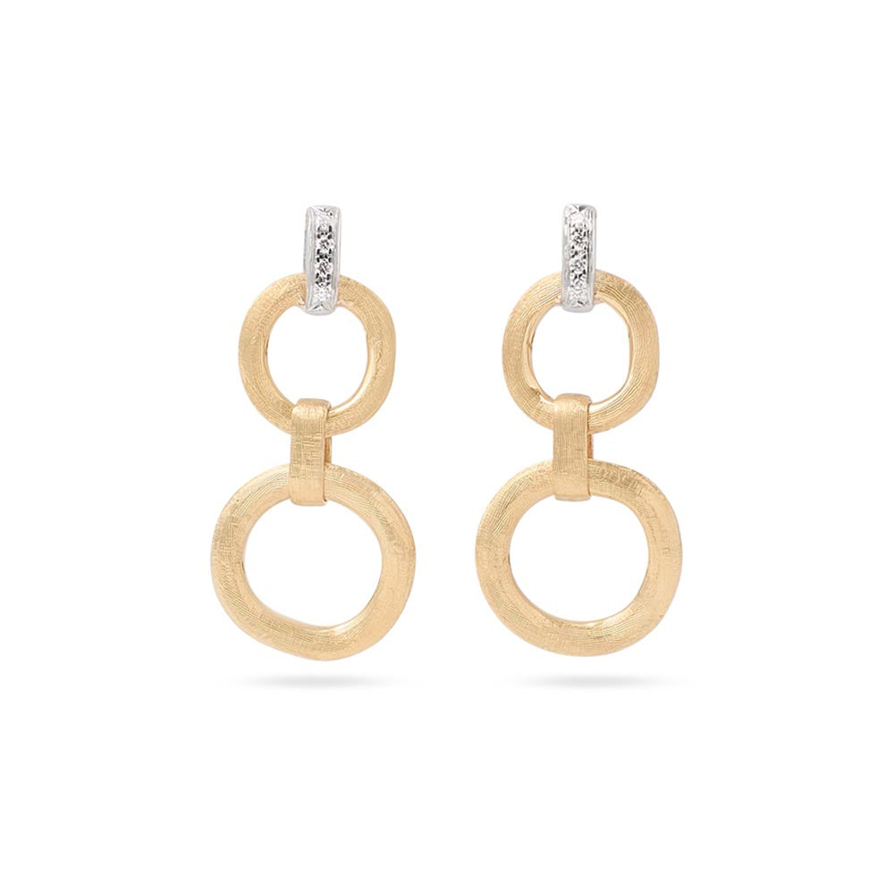 Marco Bicego Jaipur Diamond Double Drop Stud Earrings