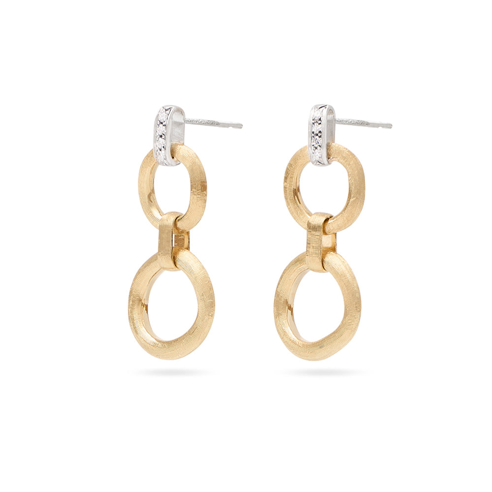 Marco Bicego Jaipur Diamond Double Drop Stud Earrings