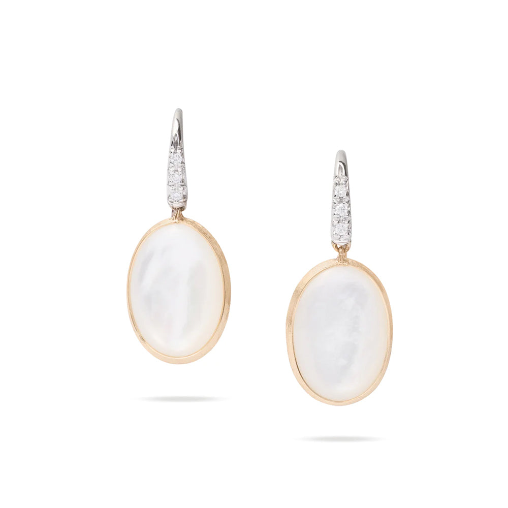 Marco Bicego Siviglia Mother of Pearl Diamond Hook Earrings