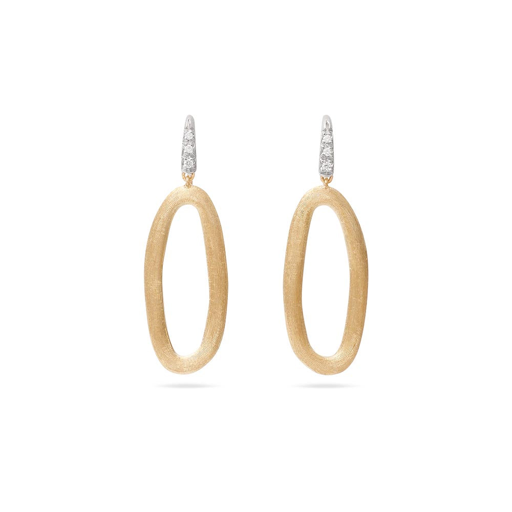 Marco Bicego Jaipur Link 18K Engraved Yellow Gold Earrings