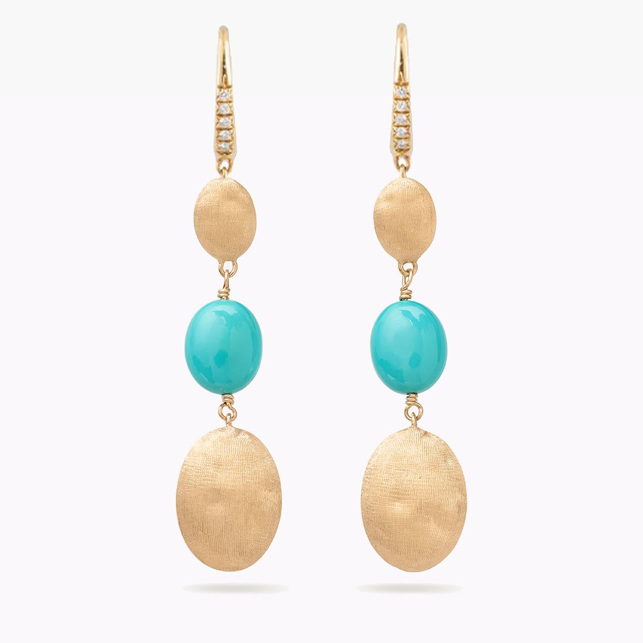 Marco Bicego Siviglia Turquoise and Gold Stud Earrings