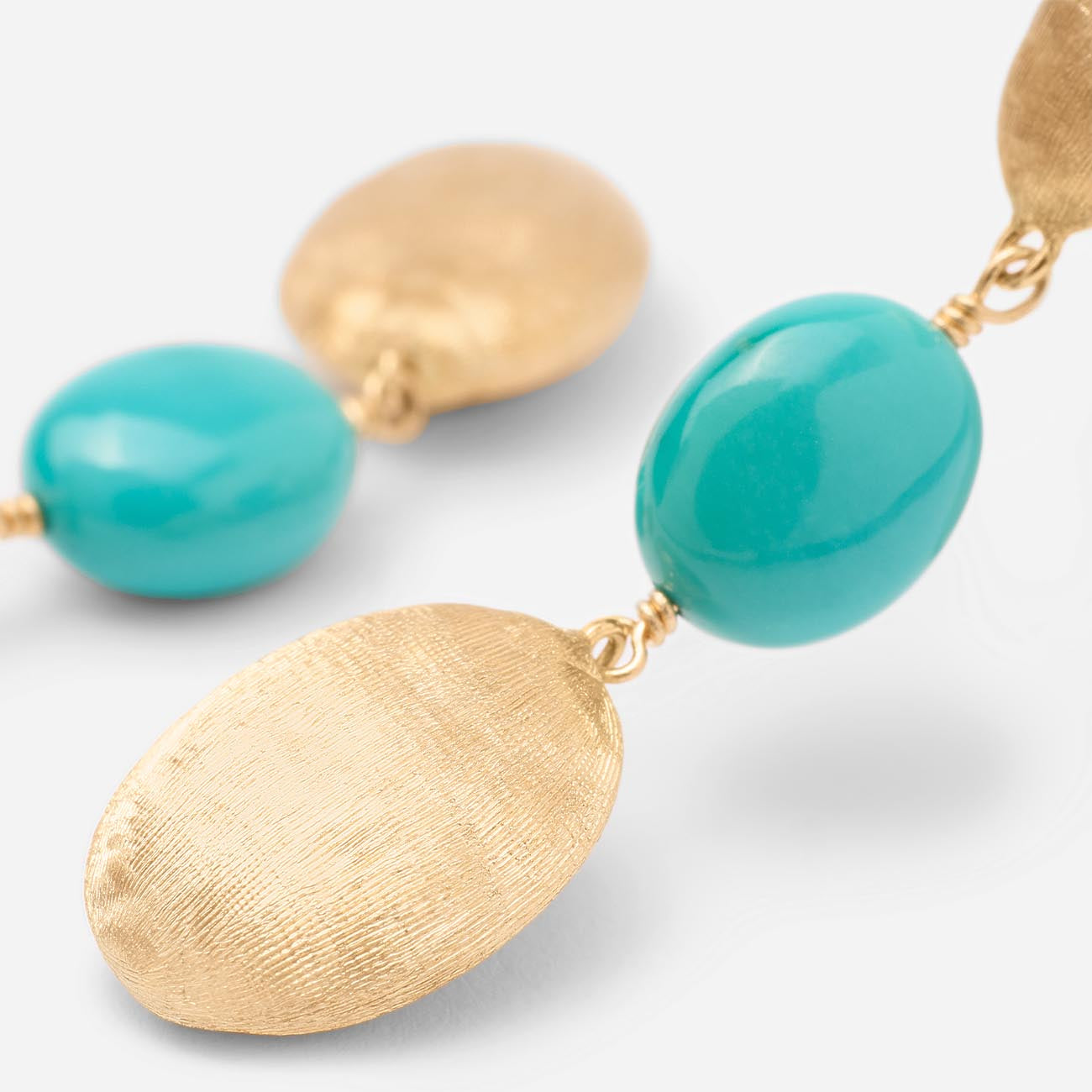 Marco Bicego Siviglia Turquoise and Gold Stud Earrings