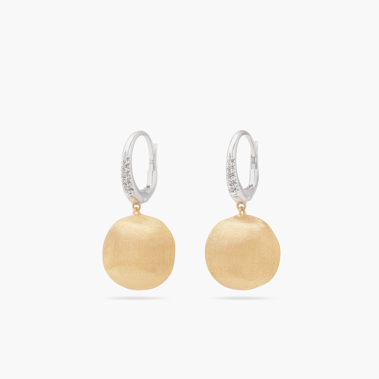 Marco Bicego Africa Yellow Gold Drop Earrings with Diamonds