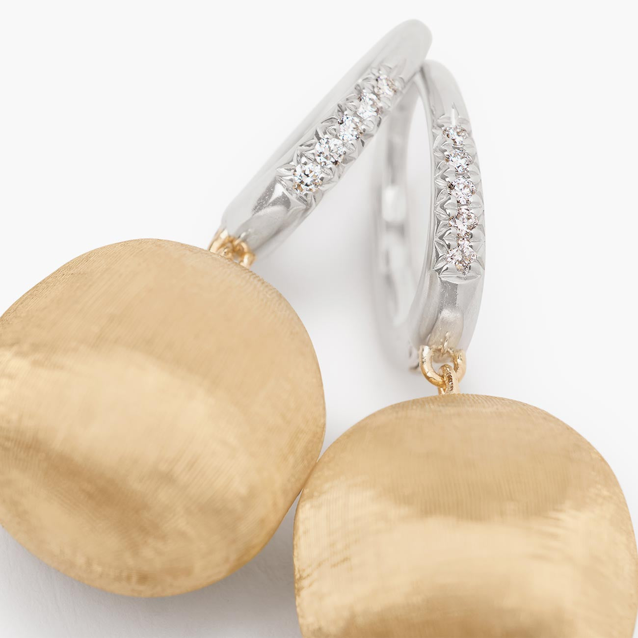 Marco Bicego Africa Yellow Gold Drop Earrings with Diamonds