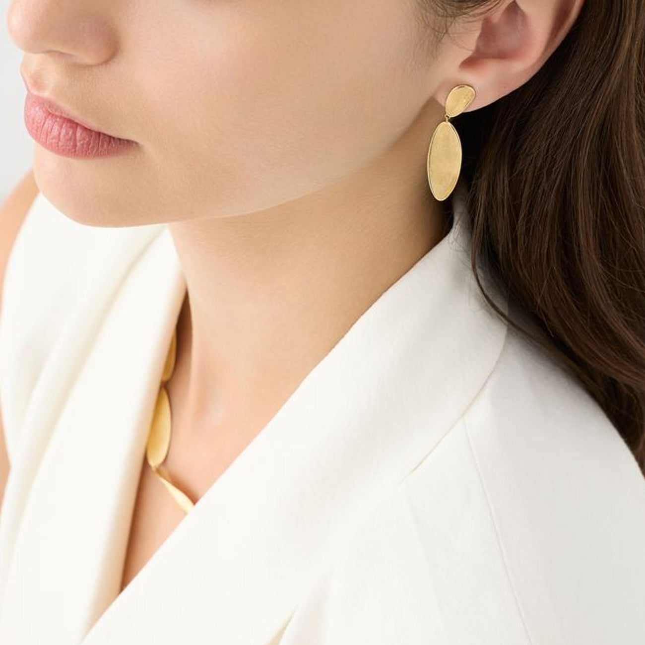 Marco Bicego Lunaria Twist Double Drop Earrings