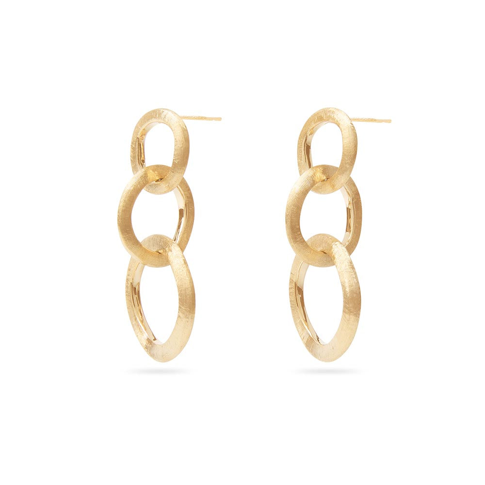 Marco Bicego Jaipur Yellow Gold Three Link Drop Earrings