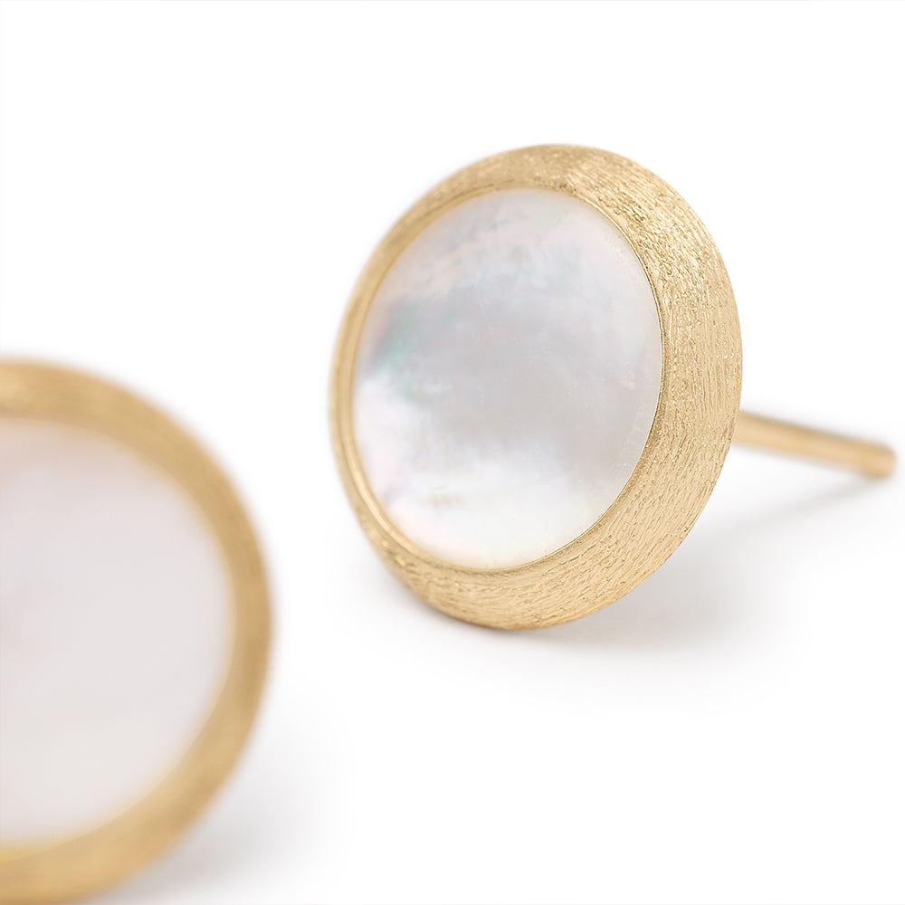 Marco Bicego Jaipur Yellow Gold Mother of Pearl Petite Stud Earrings