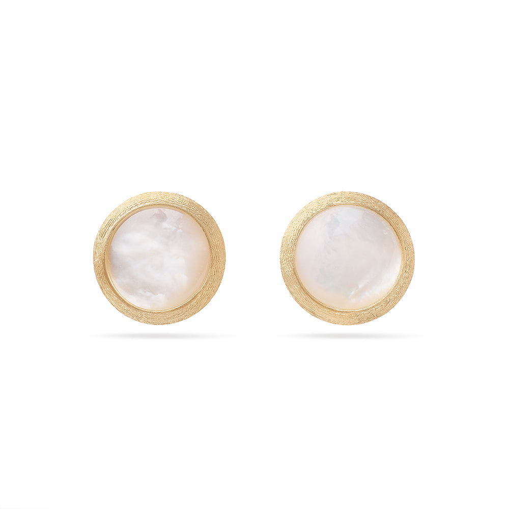 Marco Bicego Jaipur Yellow Gold Mother of Pearl Petite Stud Earrings