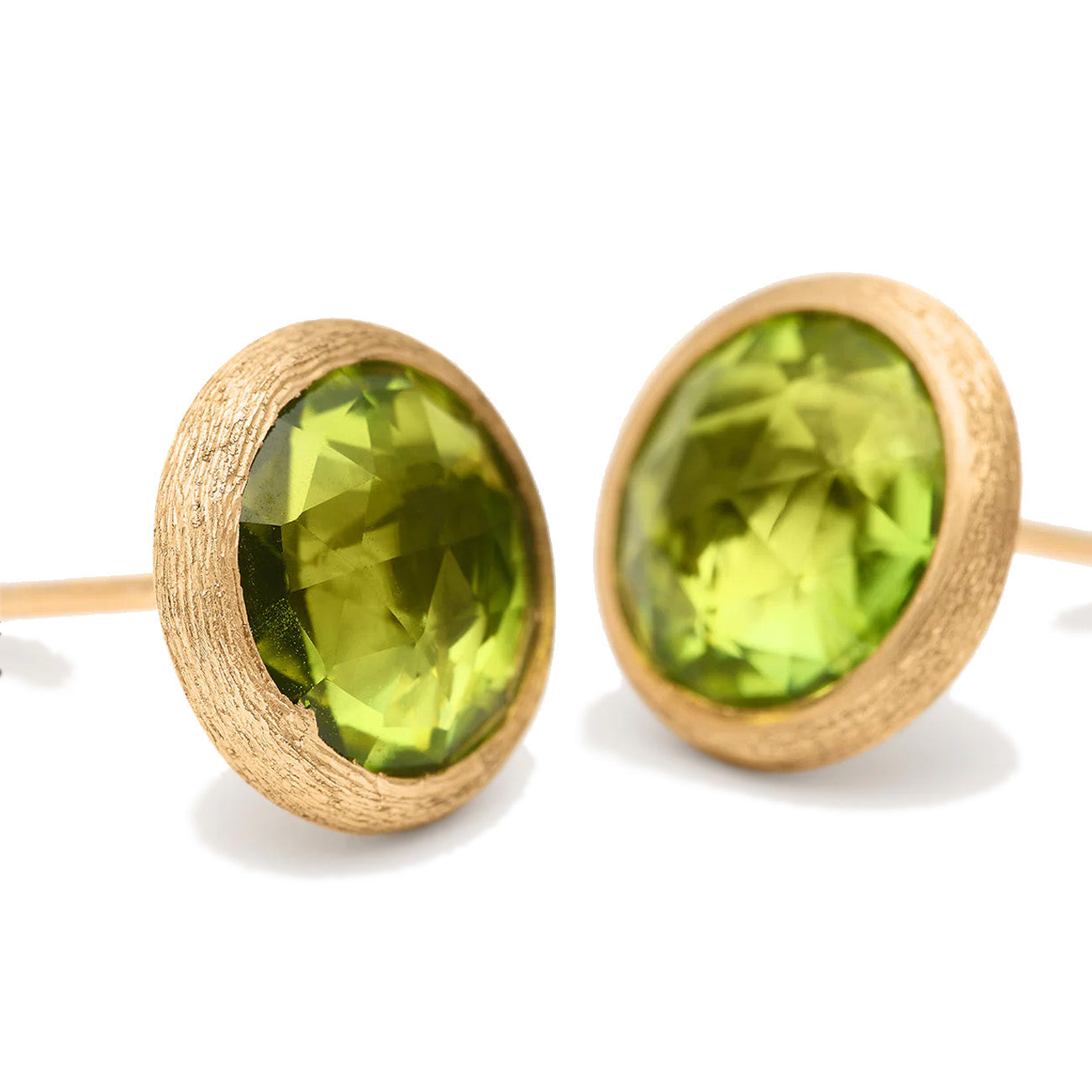 Marco Bicego Jaipur Yellow Gold Peridot Stud Earrings