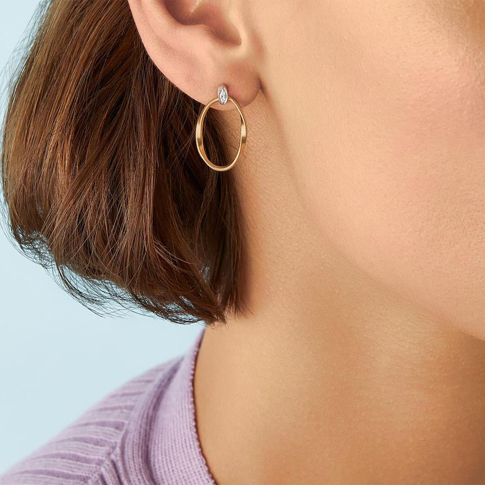 Marco Bicego Marrakech Onde Gold and Diamond Earrings