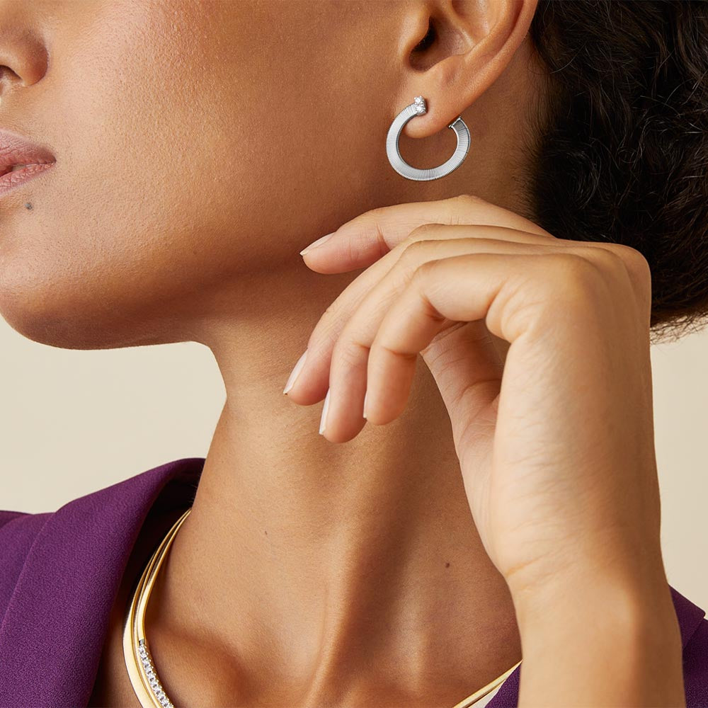 Marco Bicego Masai White Gold and Diamond Earrings