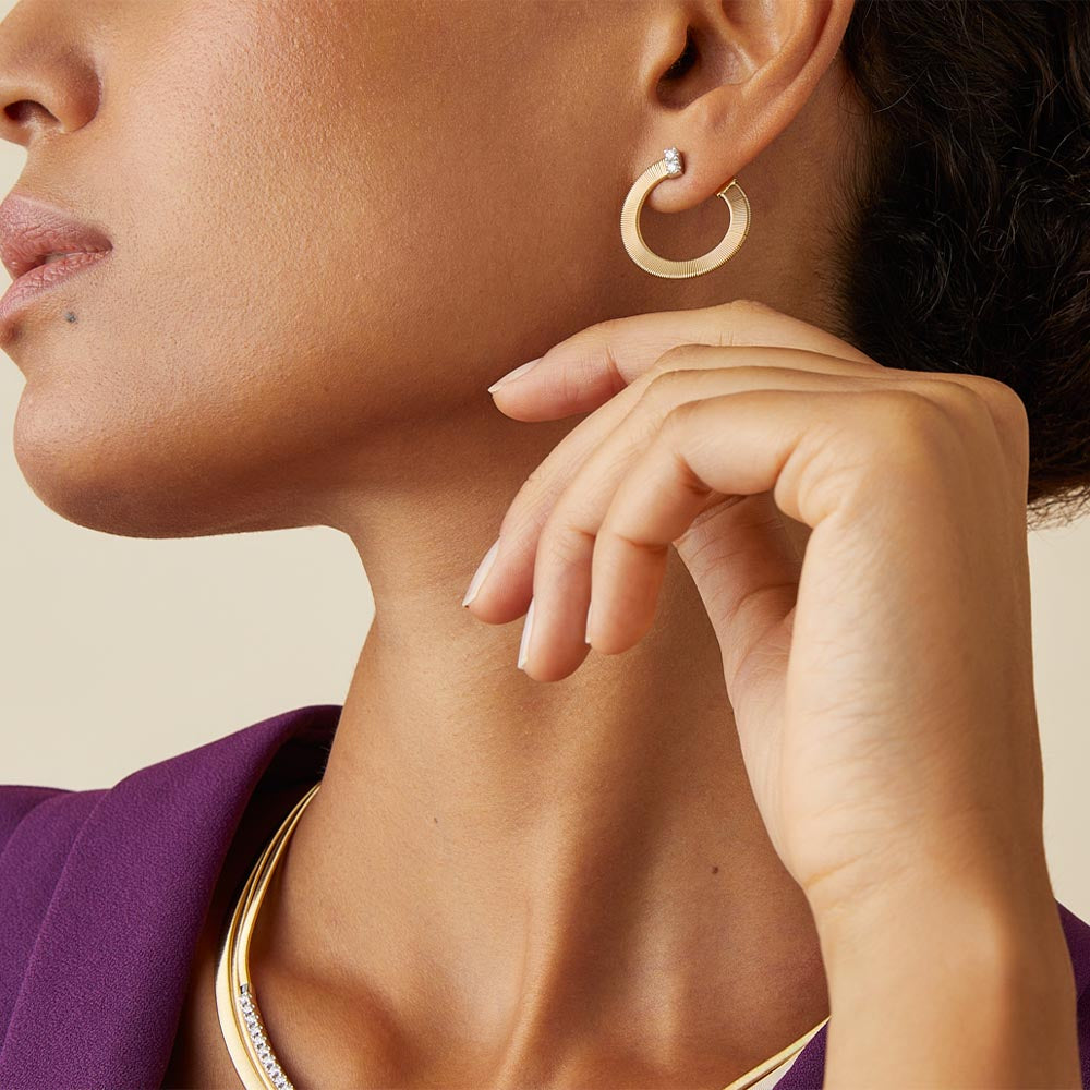 Marco Bicego Masai Yellow Gold and Diamond Earrings