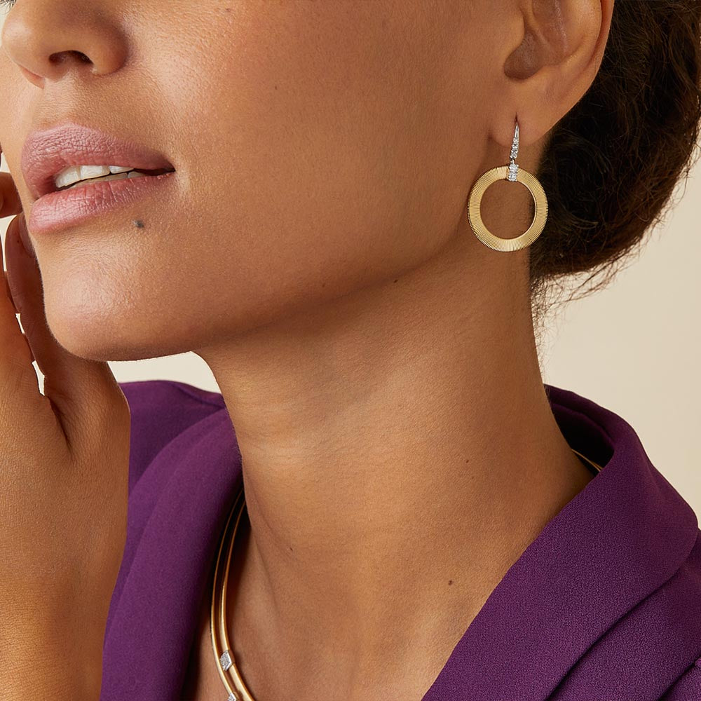 Marco Bicego Masai Yellow Gold Circle Drop Earrings