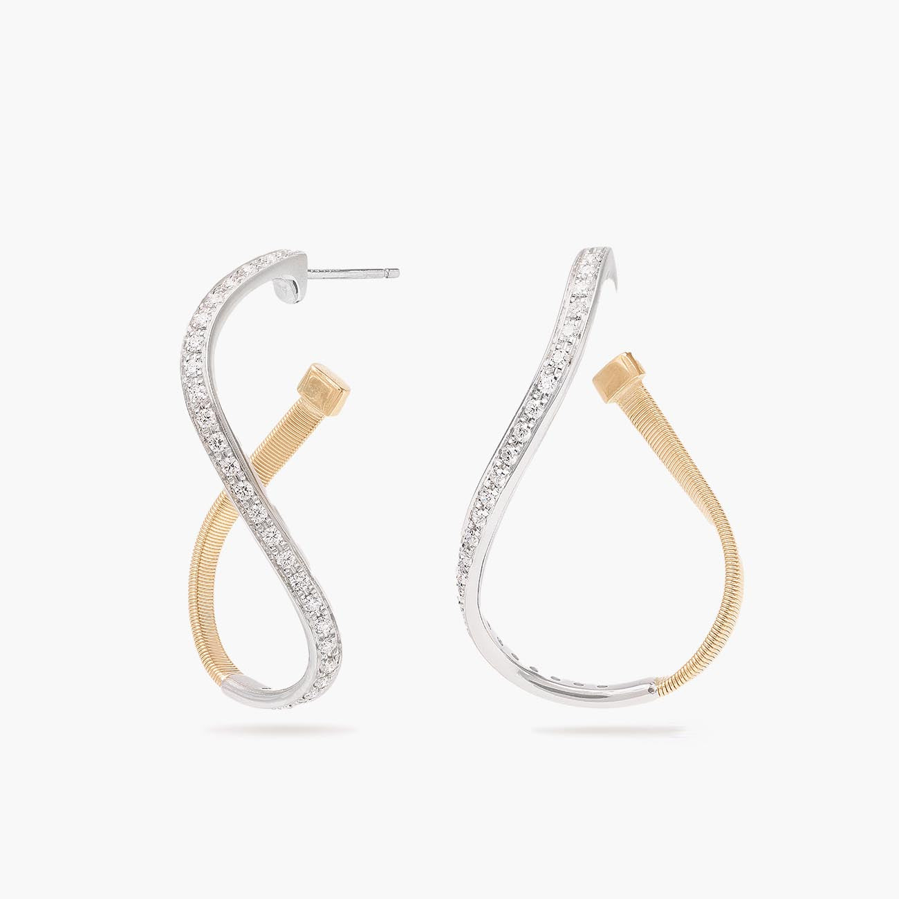 Marco Bicego Infinity Marrakech Diamond Two-Tone Hoop Earrings