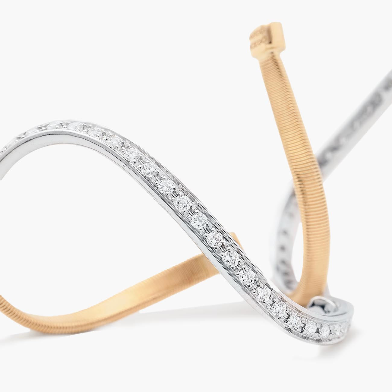Marco Bicego Infinity Marrakech Diamond Two-Tone Hoop Earrings