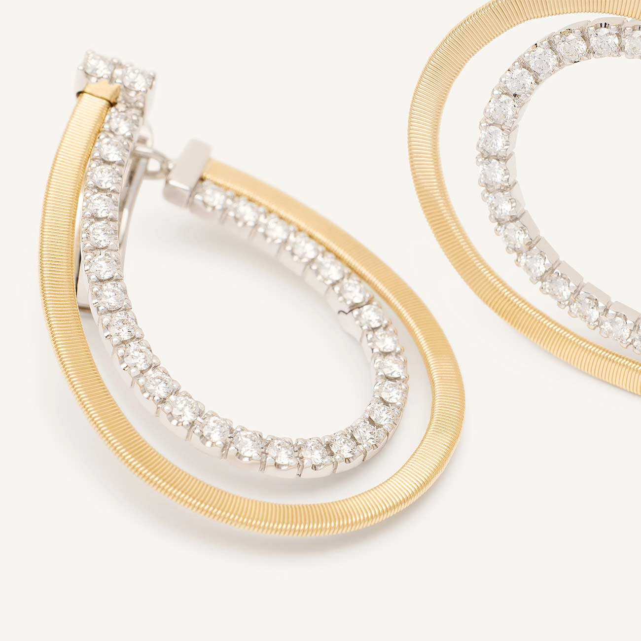 Marco Bicego Masai Yellow Gold Diamond Drop Earrings