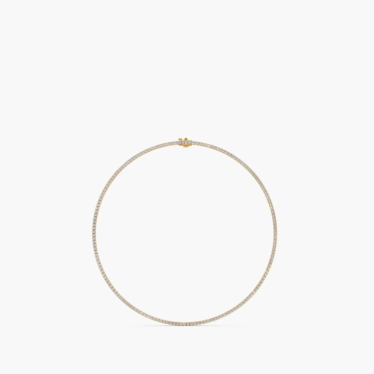 14K Gold 30 Carat Lab Grown Diamond Tennis Necklace