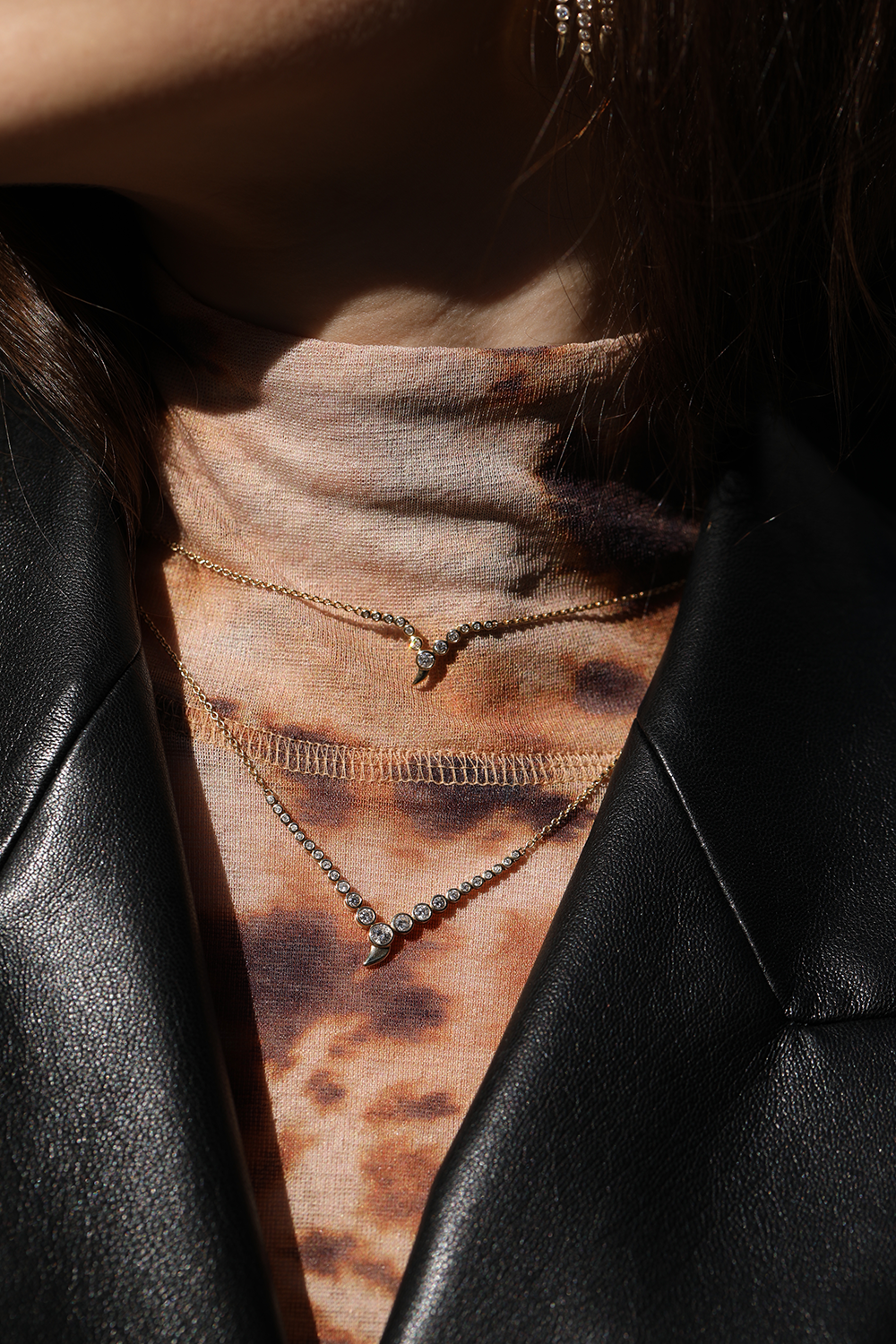 ONDYN Large Diamond Bezel Zen Necklace