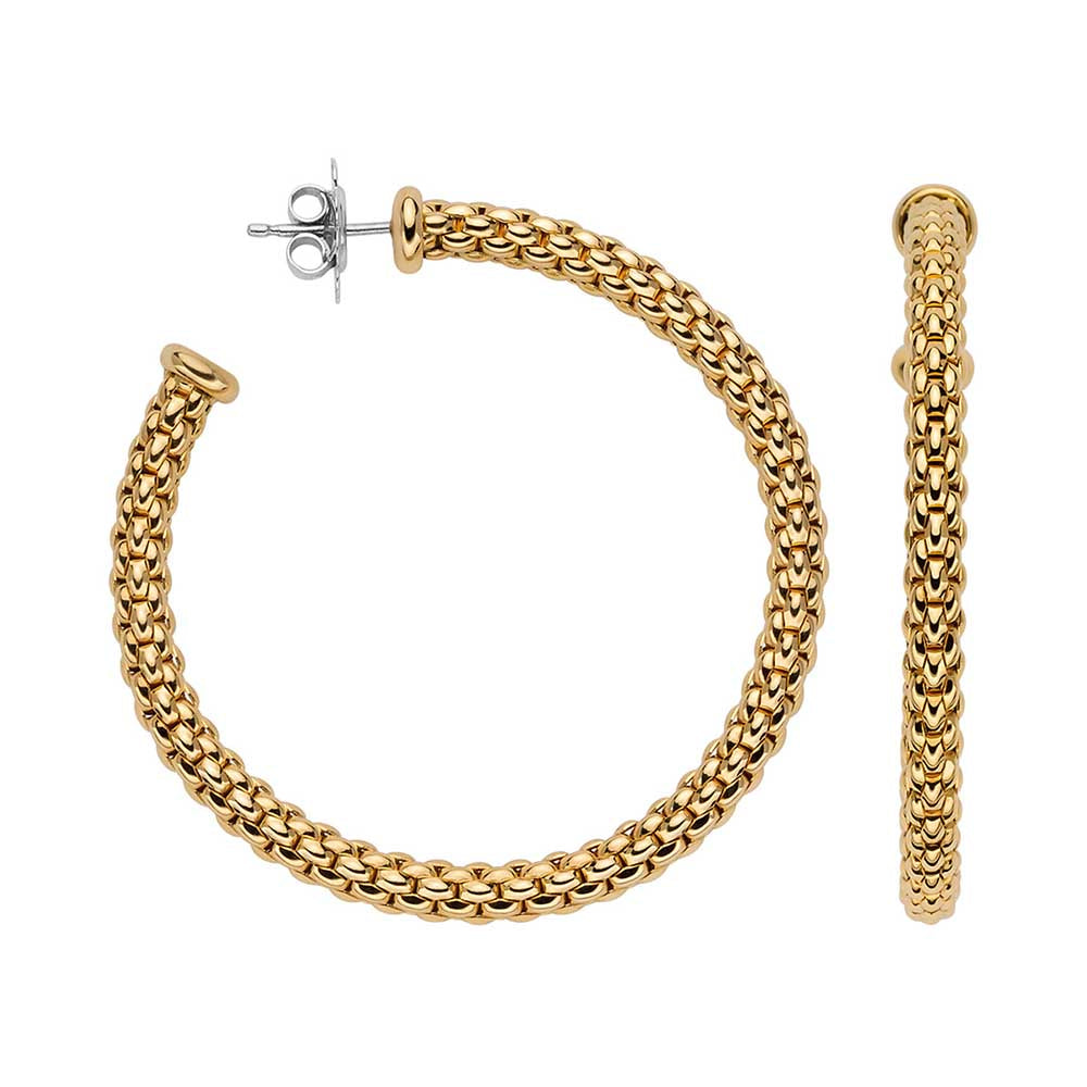 Fope Essentials Large Hoop Gold Earrings