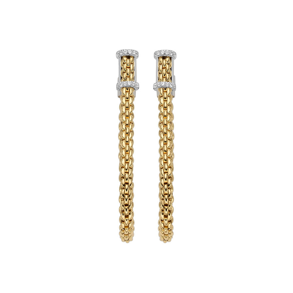 Fope Essentials Flex'it Medium Mesh Chain Diamond Earrings