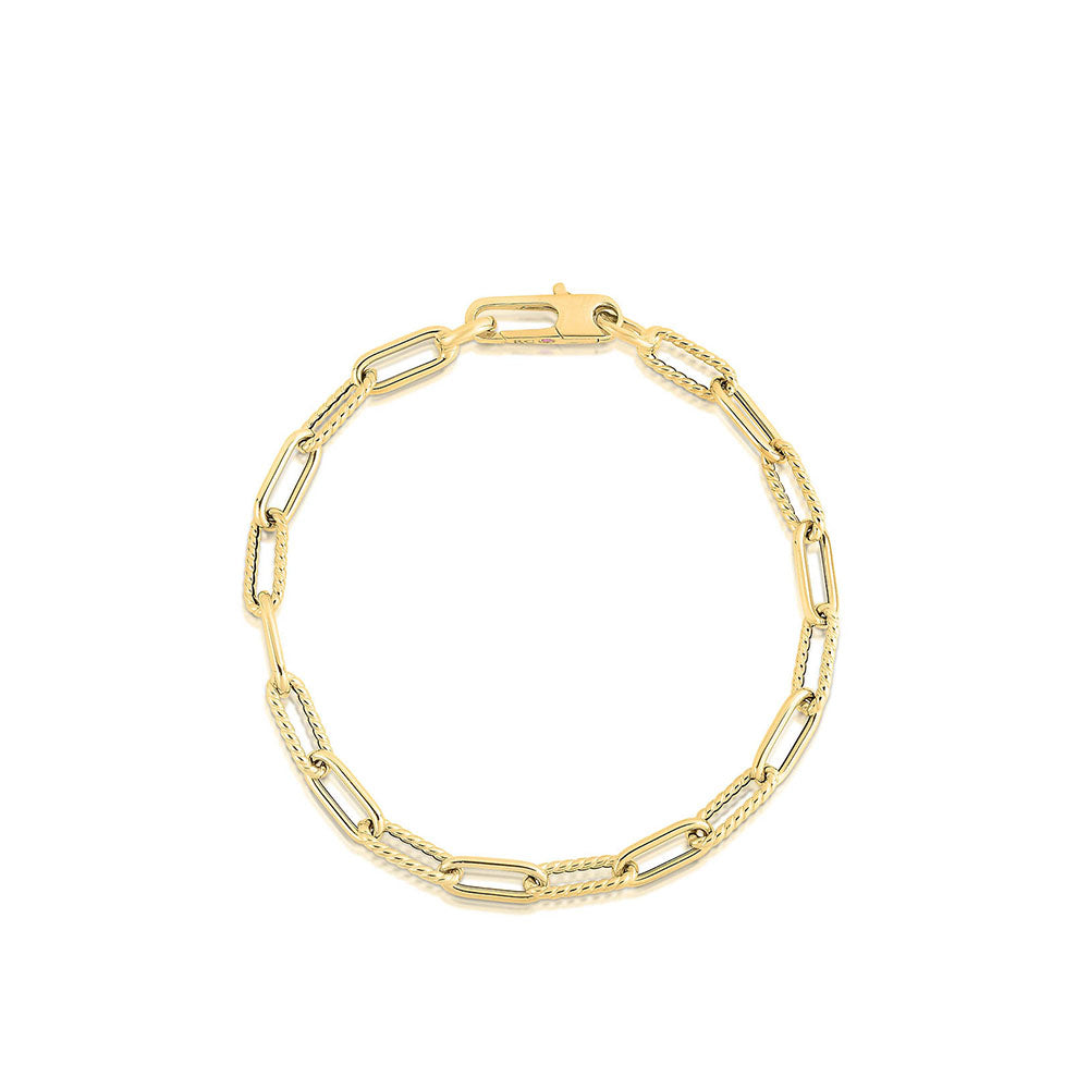 Roberto Coin Fluted Paper Clip Link Bracelet