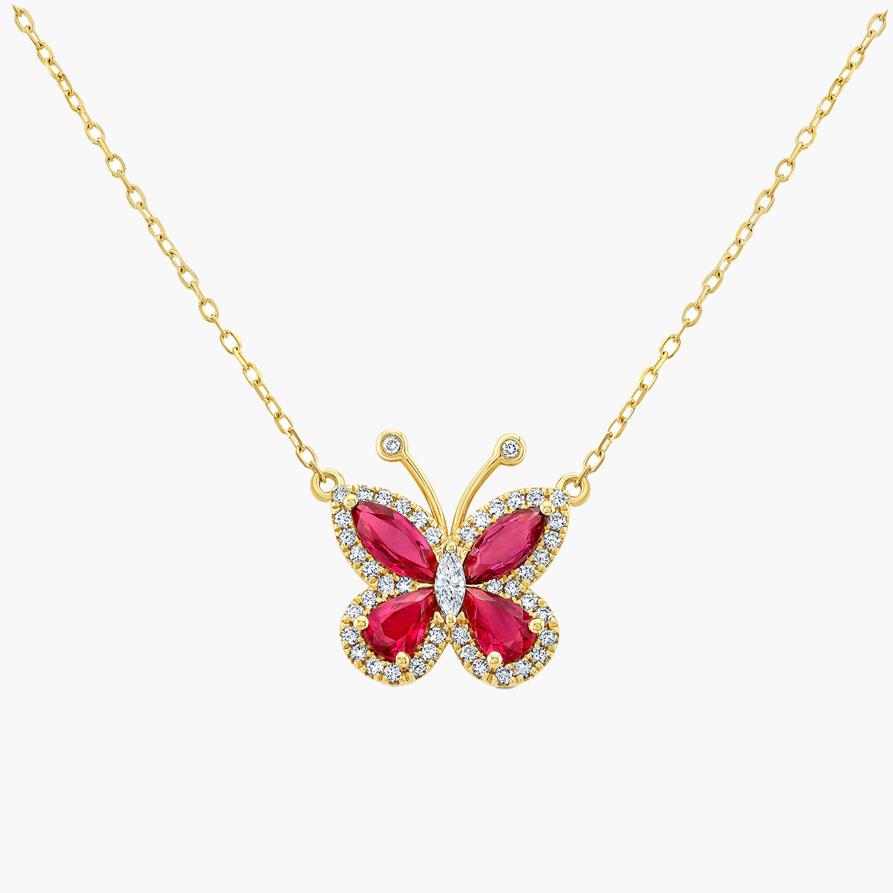 Private Label Ruby Butterfly Necklace