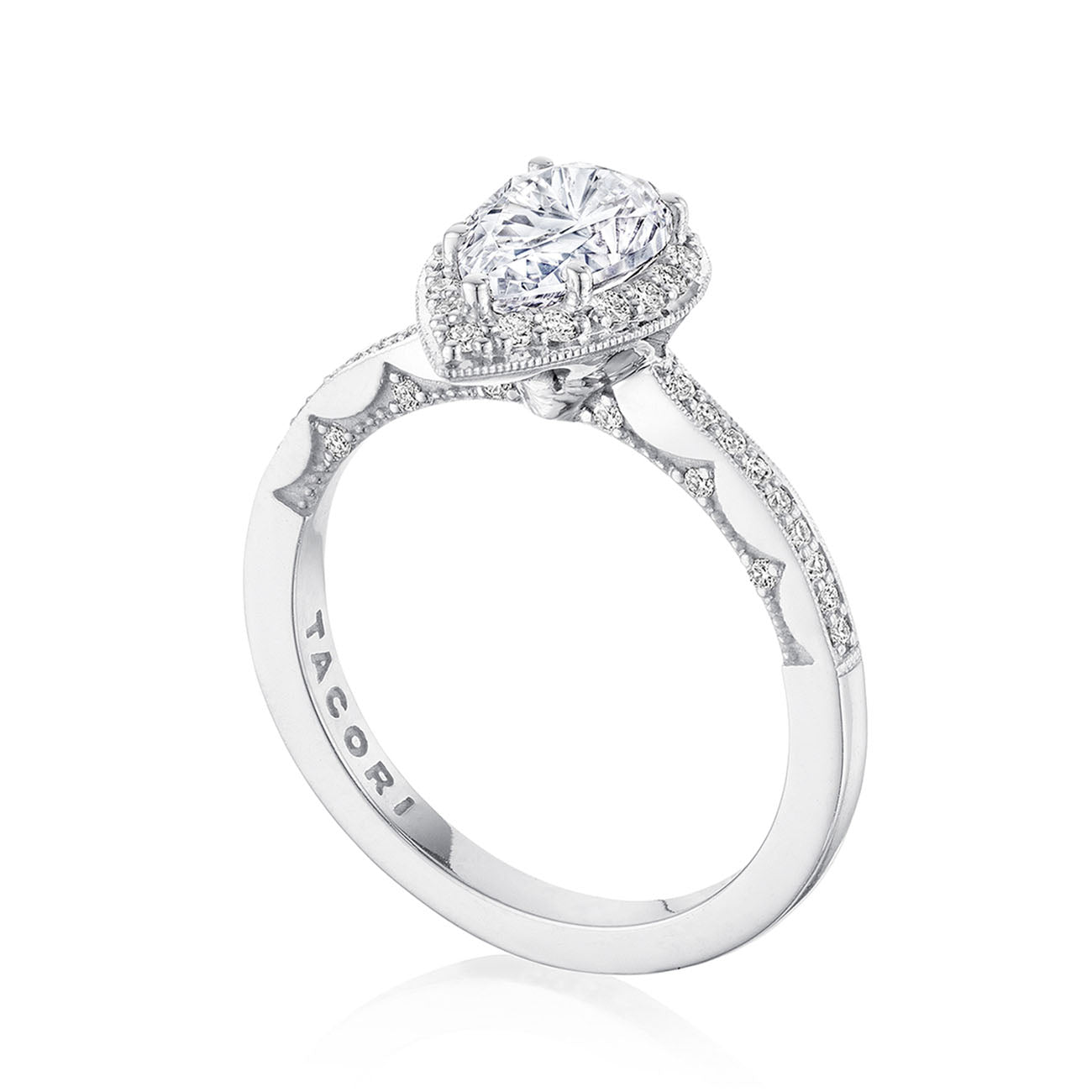 Tacori Coastal Pear Shape Bloom Engagement Ring
