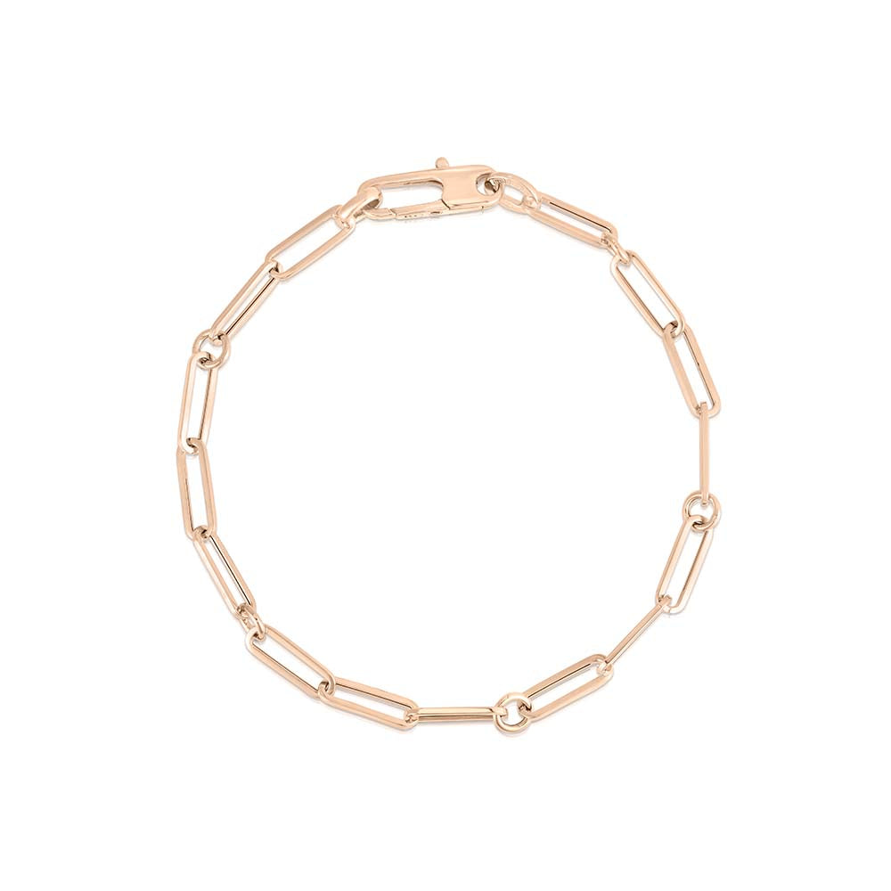 Roberto Coin Rose Gold Paperclip Chain Bracelet