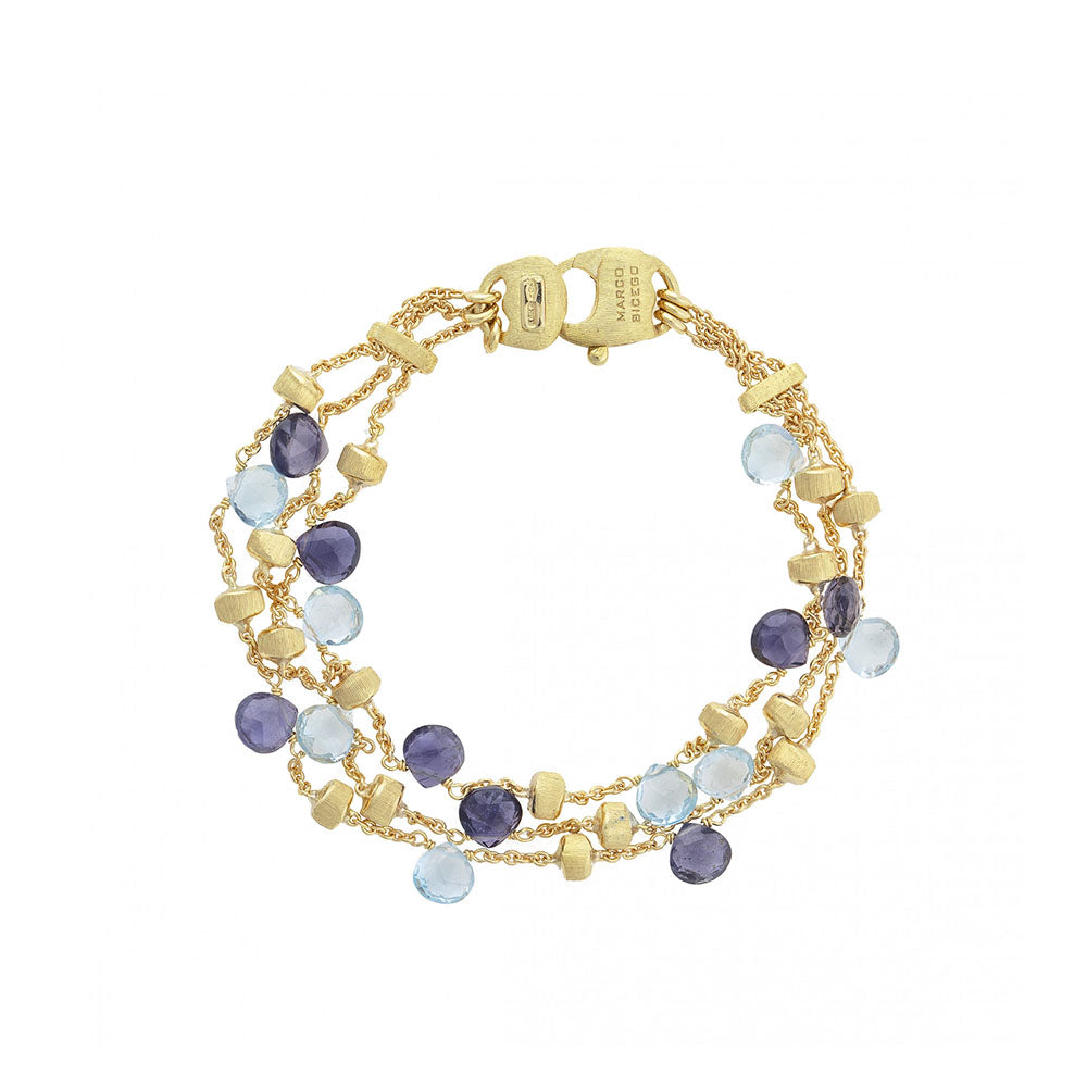 Marco Bicego Paradise Three Strand Gemstone Bracelet