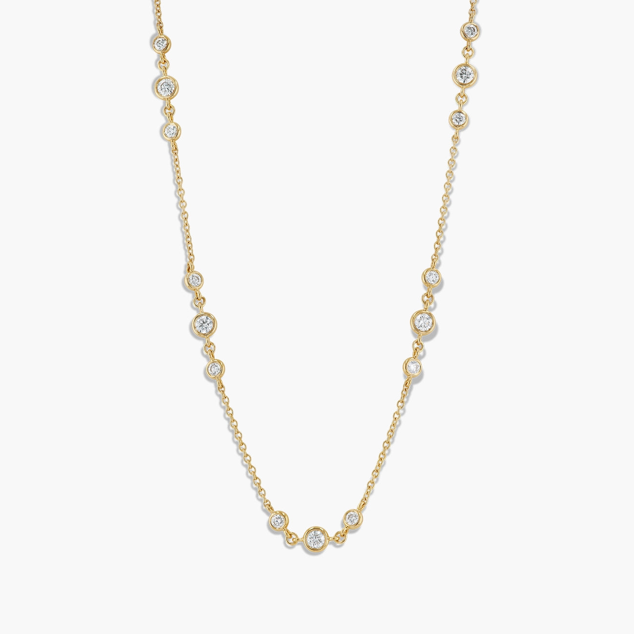 Paramount Gems 1.62 Carat Diamond Station Necklace in 18K Yellow Gold