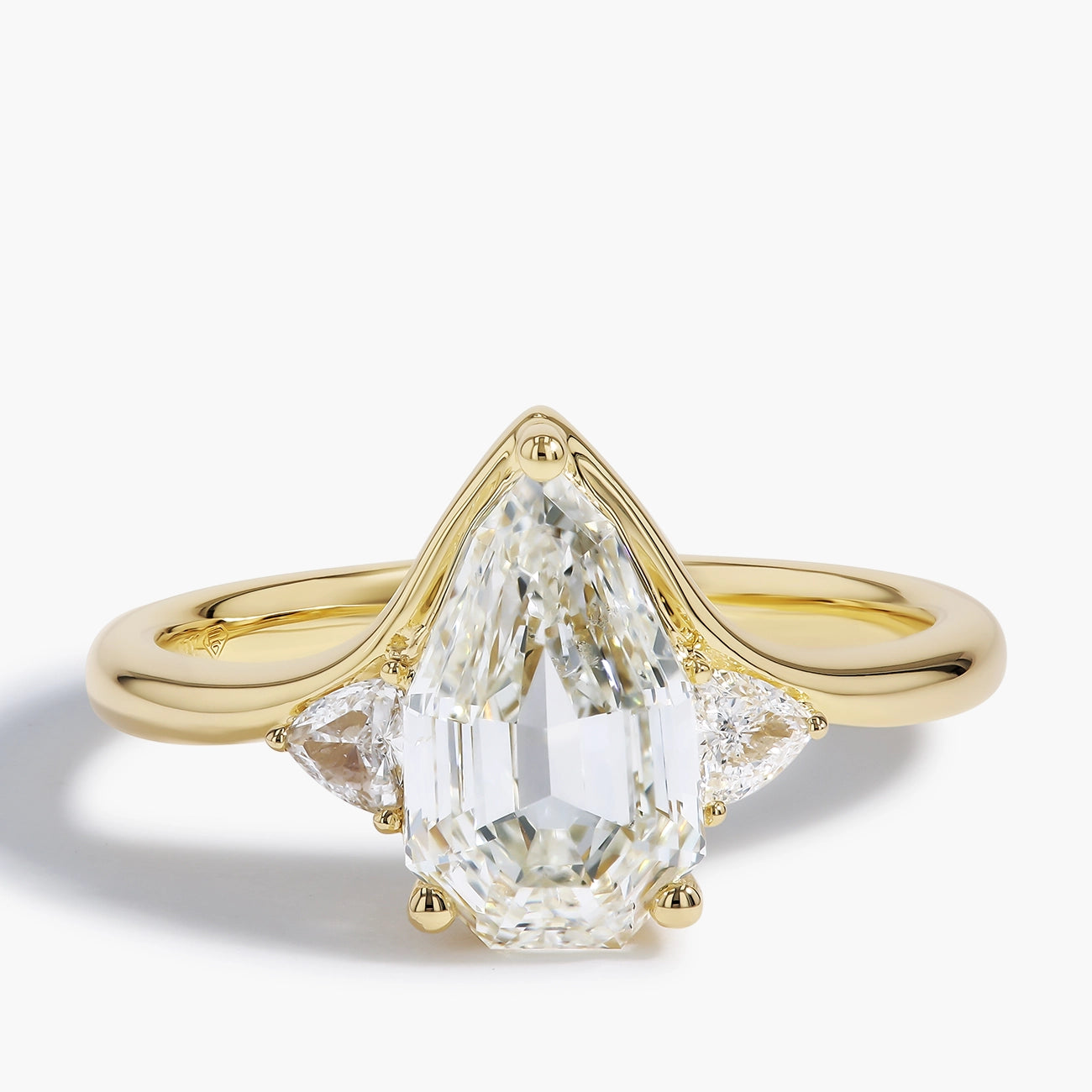 Paramount Gems 2.03 Carat Pear Diamond Ring in 18K Yellow Gold