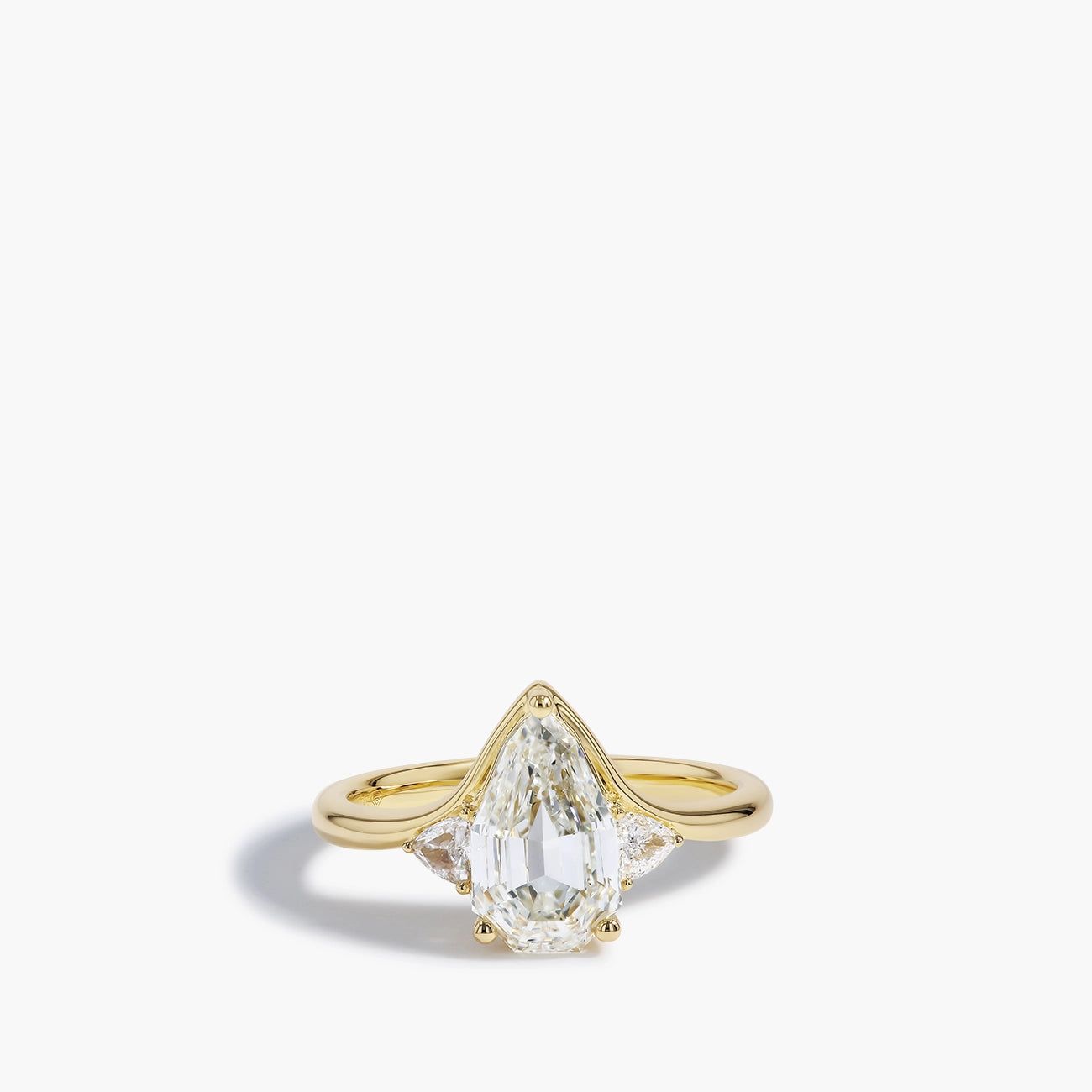 Paramount Gems 2.03 Carat Pear Diamond Ring in 18K Yellow Gold