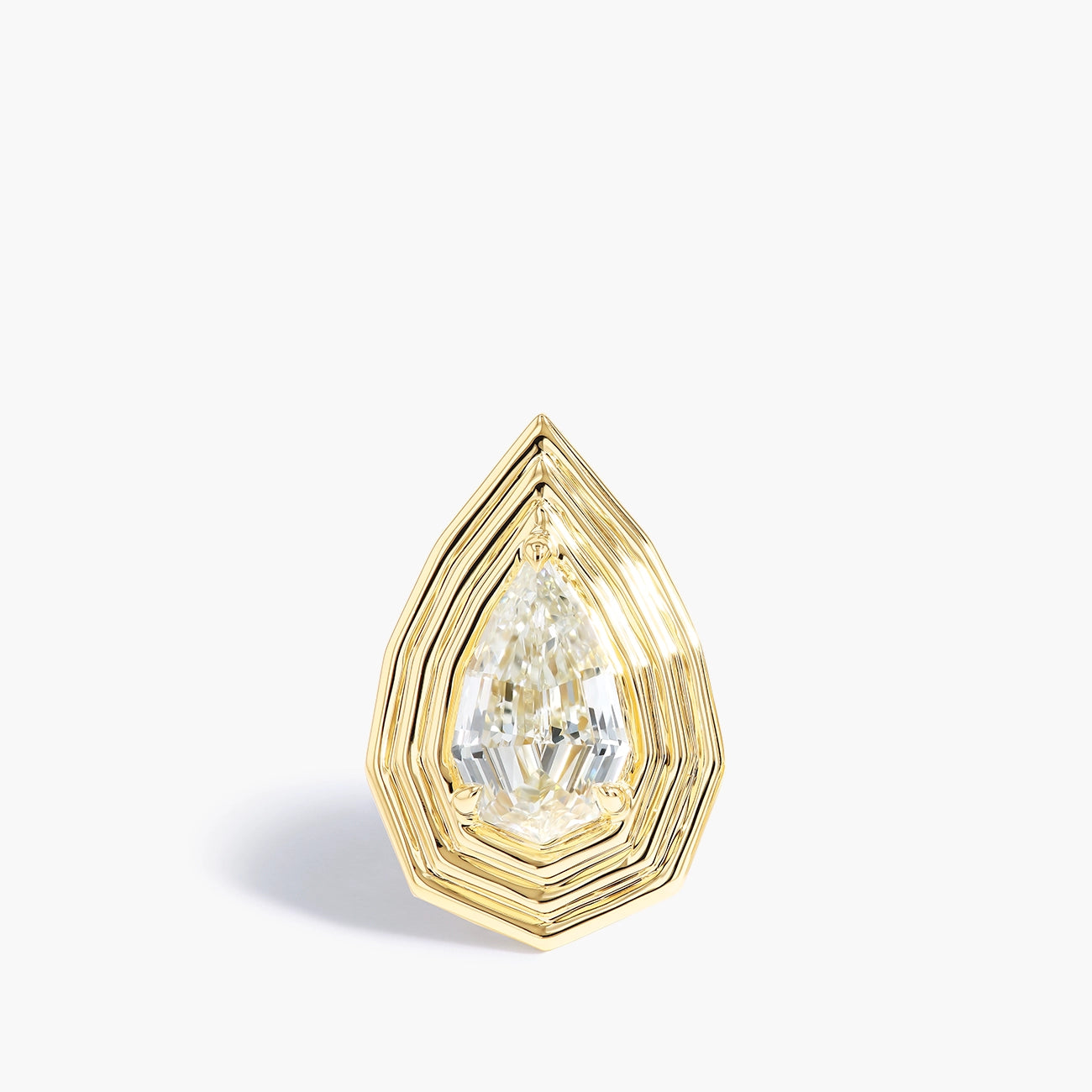 Paramount Gems 3.00 Carat Diamond Stud Earrings in 18K Yellow Gold, close up