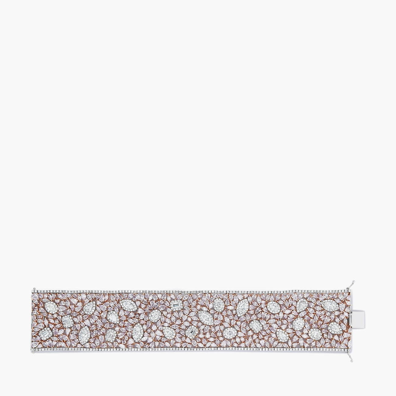 Paramount Gems 49.87 Carat Multi-Diamond Bracelet in 18K Rose and White Gold