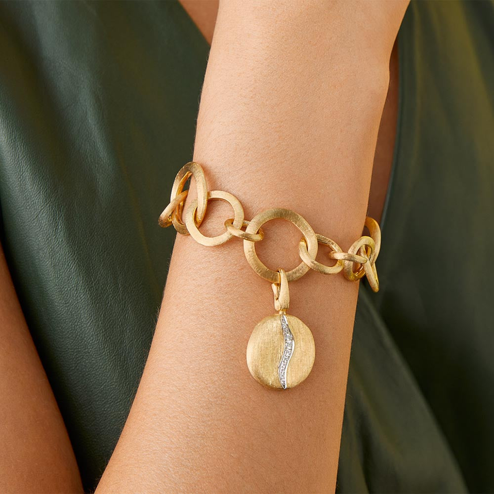 Marco Bicego Jaipur Medium Gold Diamond Charm