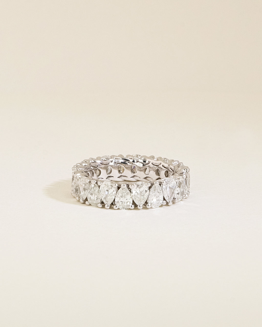 4.50ctw Pear Shaped Diamond Eternity Ring