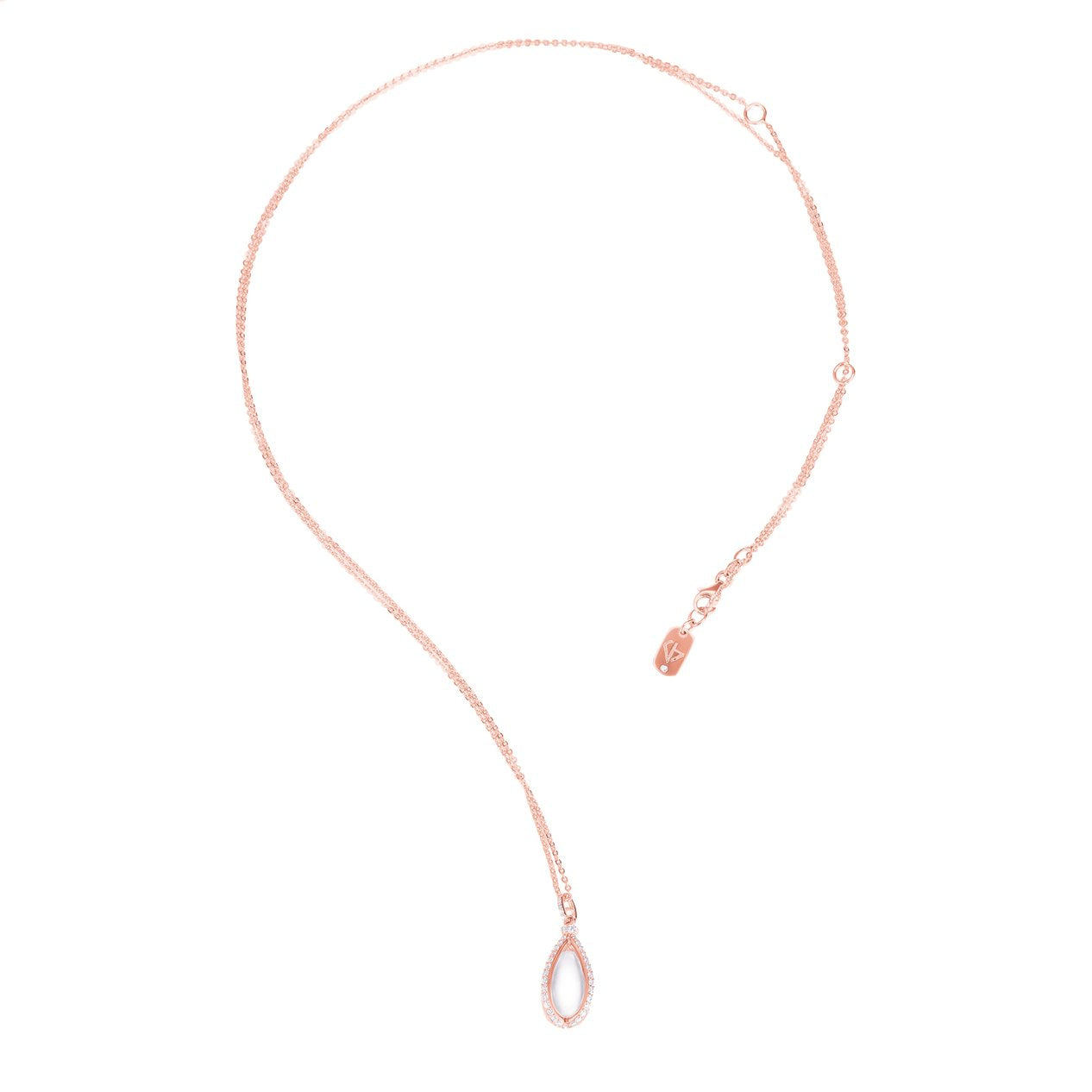 Carbon & Hyde Diamond and Pearl Cage Necklace