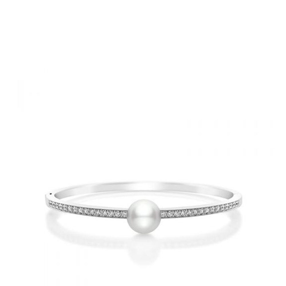 Mikimoto White South Sea Pearl and Diamond Bracelet