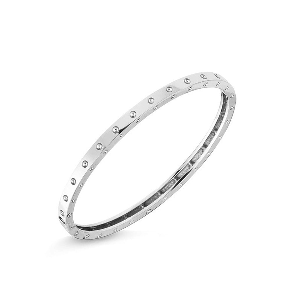 Roberto Coin Symphony Pois Moi White Gold Bangle Bracelet