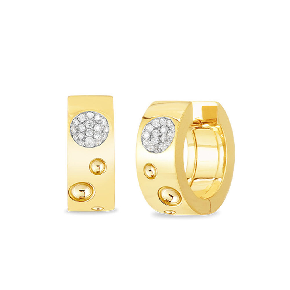 Roberto Coin Pois Moi Luna Diamond Huggie Earrings