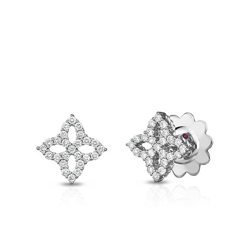 Roberto Coin Princess Flower Diamond Stud Earrings