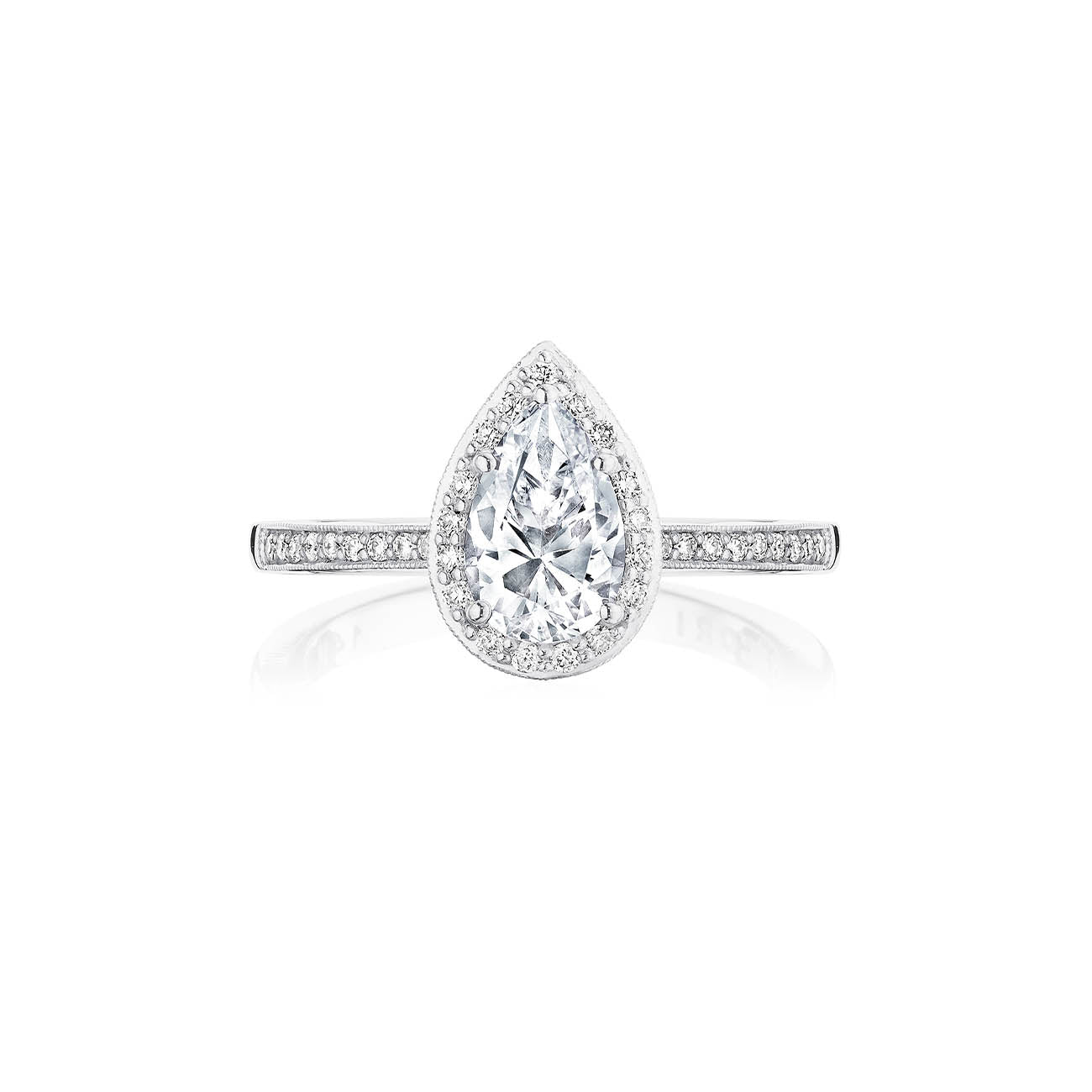 Tacori Coastal Pear Shape Bloom Engagement Ring