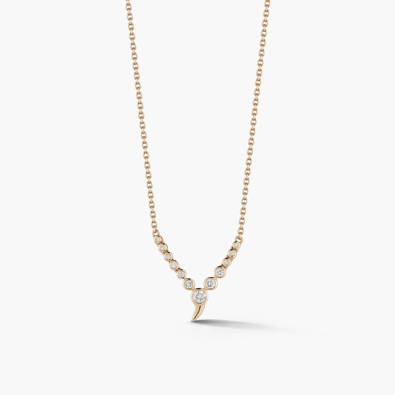 ONDYN  Small Zen Pendant Yellow Gold Necklace