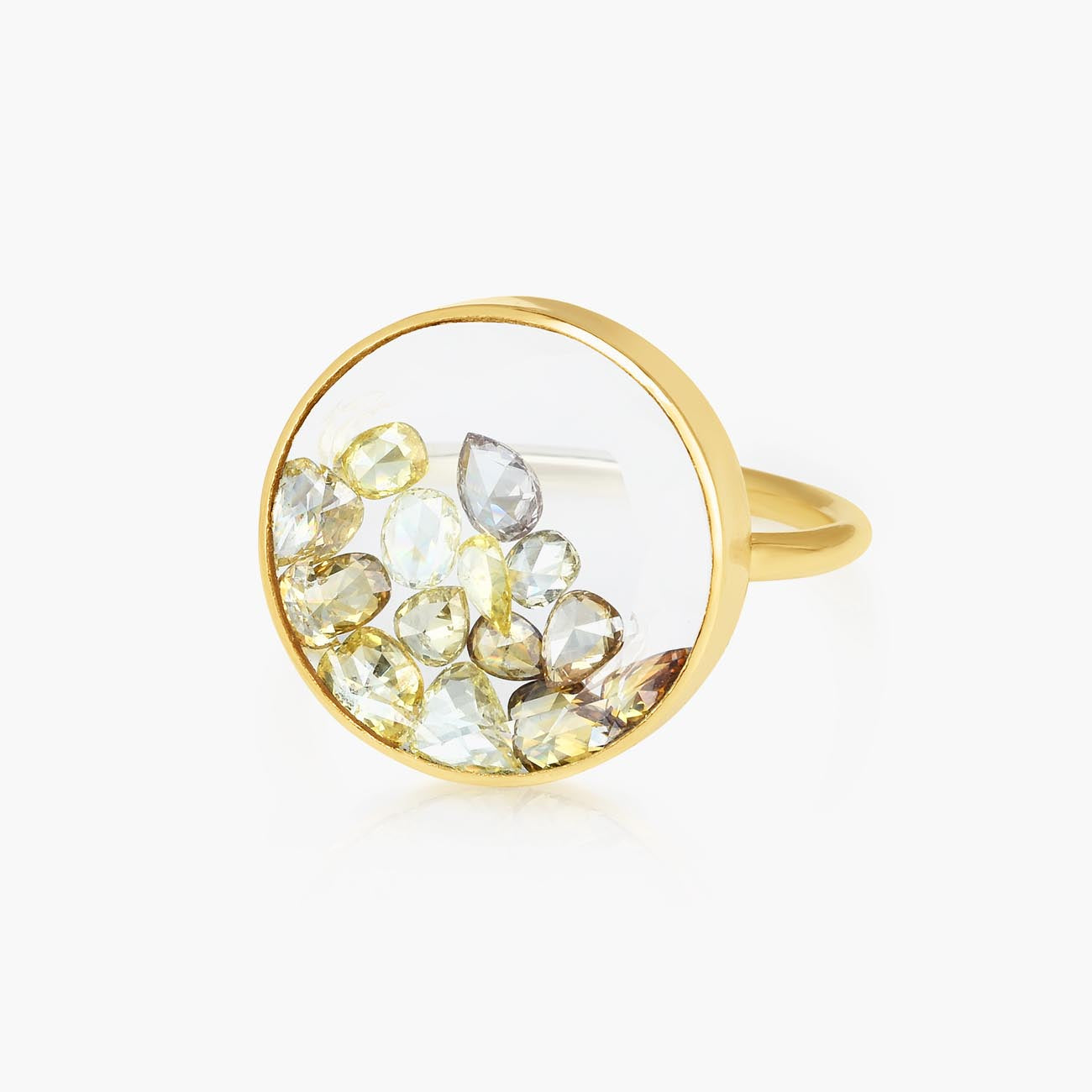 Moritz Glik Yellow Diamond Shaker Ring