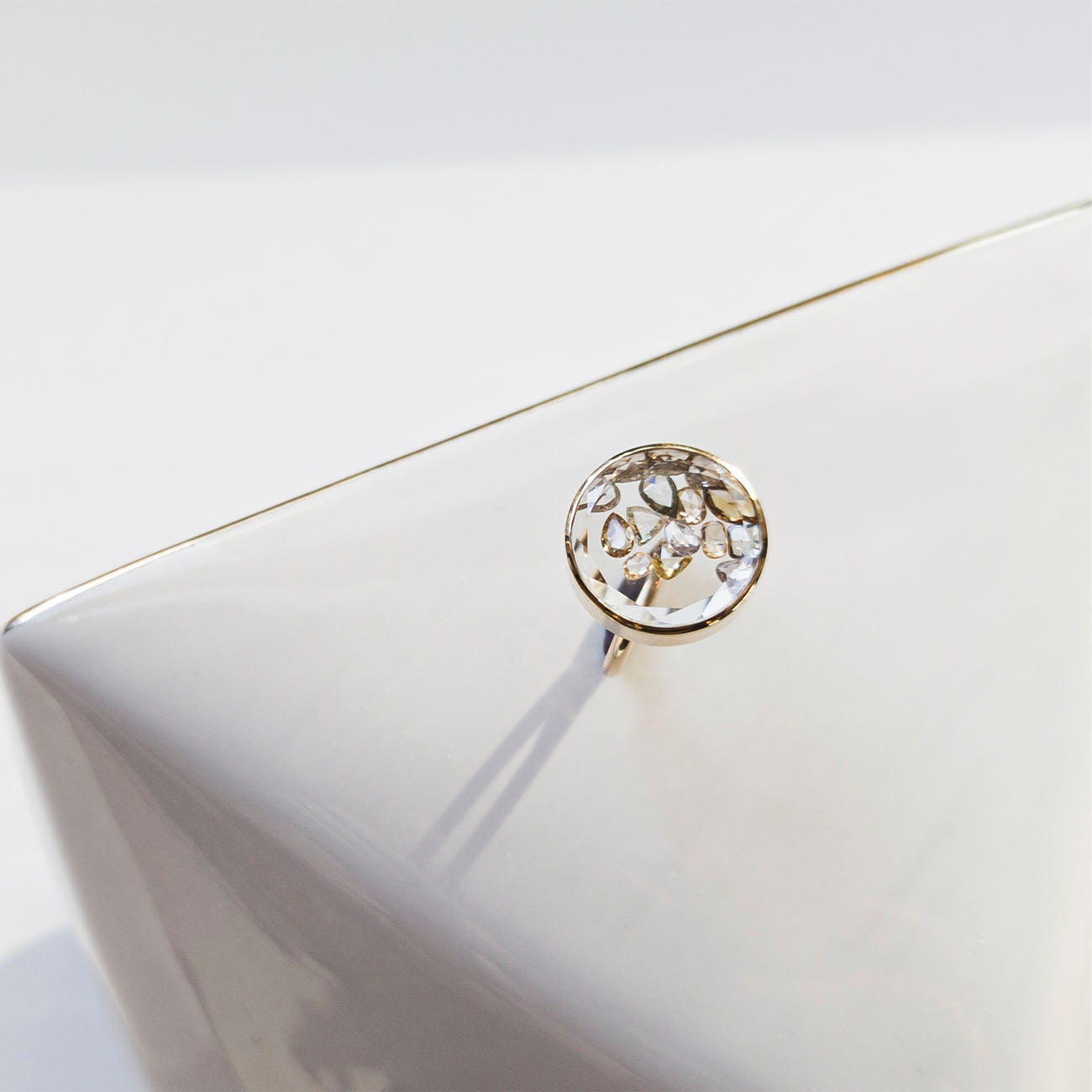 Moritz Glik Yellow Diamond Shaker Ring