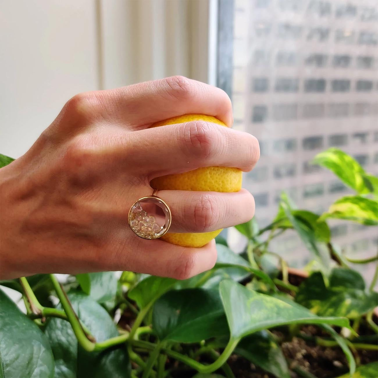 Moritz Glik Yellow Diamond Shaker Ring
