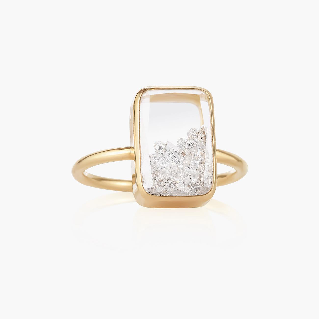 Moritz Glik Petite Ten Fourteen Diamond Shaker Ring