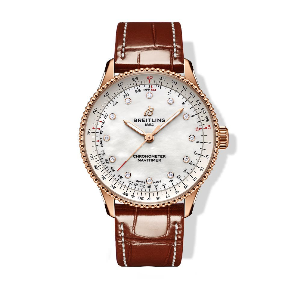 Breitling Navitimer Automatic Better Gold on Strap - 36MM